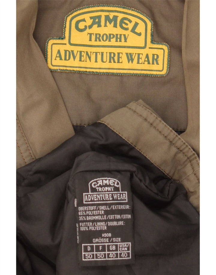 Camel Active Gilet utilitaire pour hommes UK 40 Large Kaki Polyester