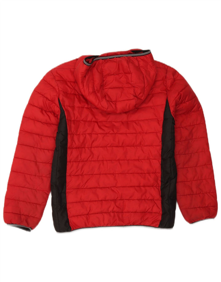 Diesel Veste matelassée à capuche pour garçon 9-10 ans Rouge Colorblock Polyester