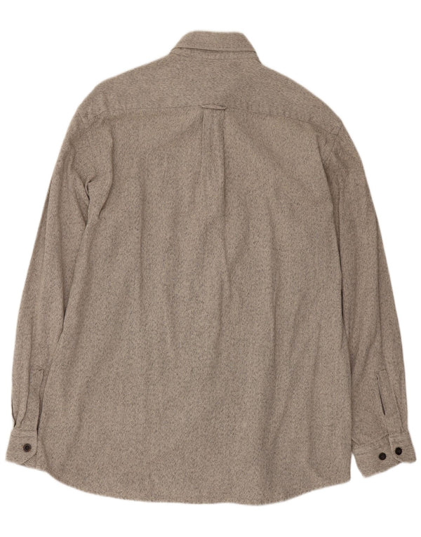 Hugo Boss Chemise en flanelle Large en coton moucheté gris