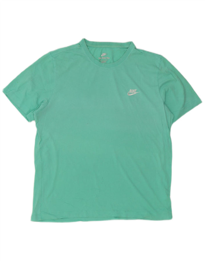 Nike T-Shirt Homme Top XL Coton Turquoise