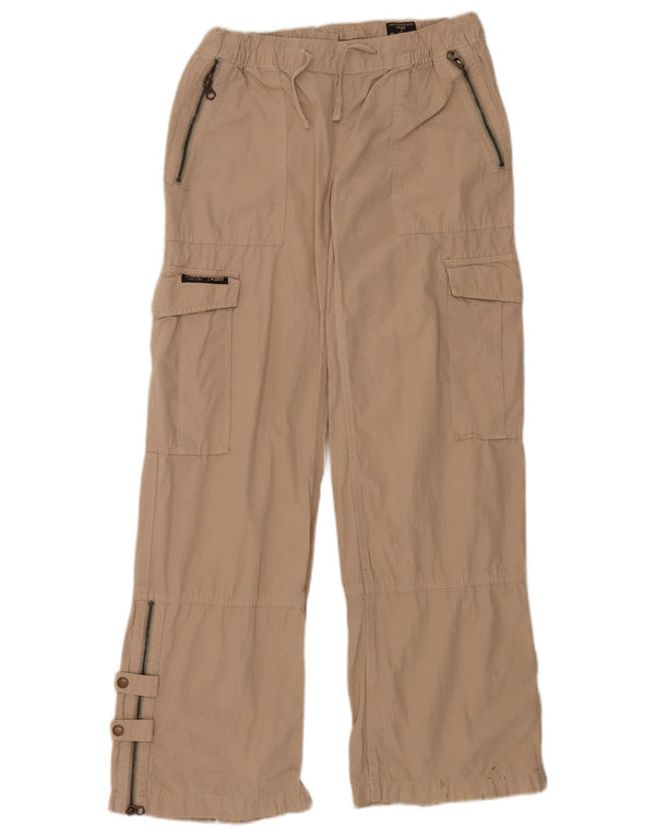 Superdry Pantalon Cargo Large Femme W28 L32 Beige Coton