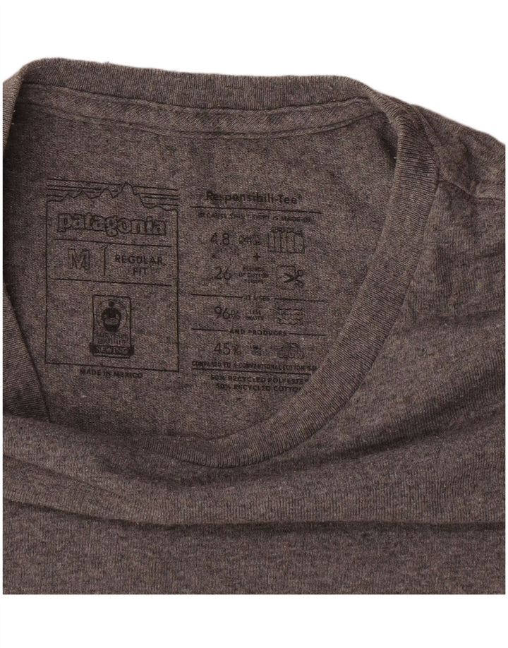 Patagonia T-Shirt Regular Fit Homme Gris Moyen Coton