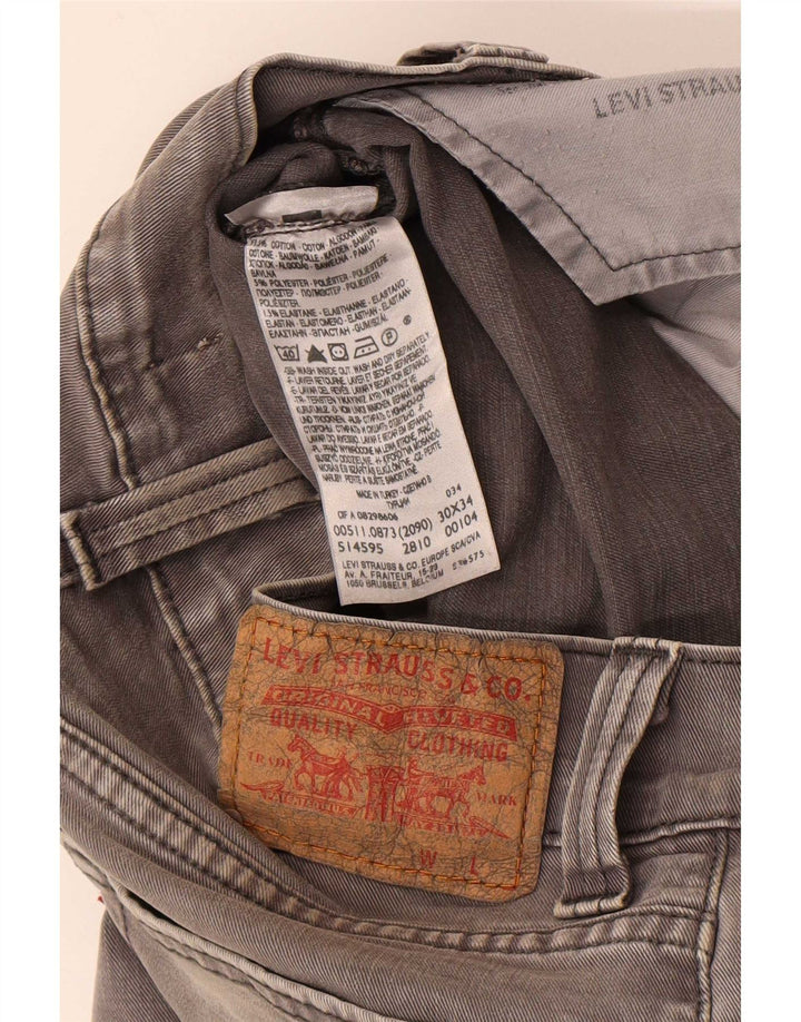 Levi's Jean Slim 511 Homme W30 L29 Gris Coton