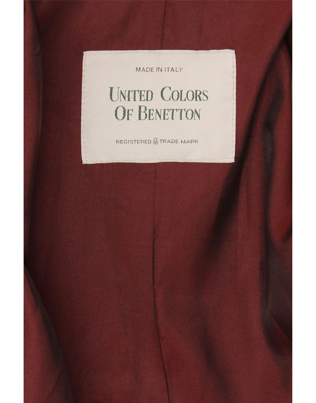 BENETTON Manteau croisé pour homme UK 44 2XL Noir