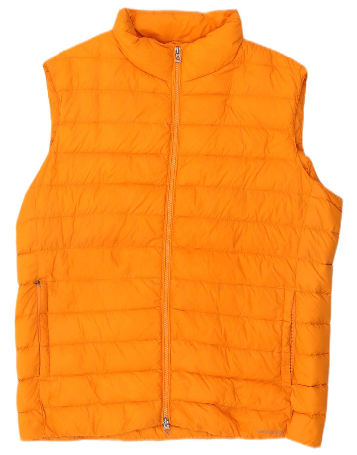 Geox Femme Gilet Rembourré UK 18 XL Orange Polyamide