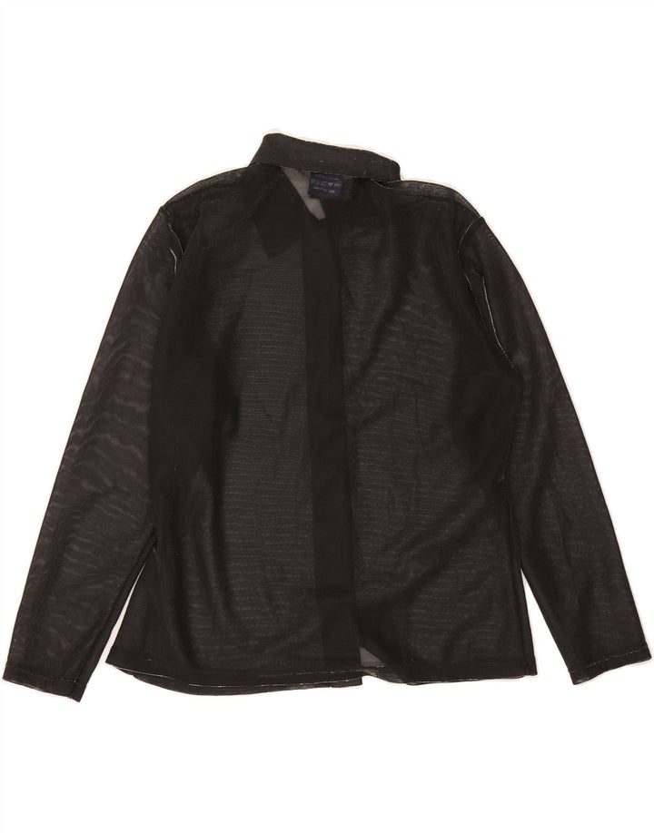 VINTAGE Womens See Through Shirt Blouse EU 42/44 XL Black Polyester Vintage Vintage and Second-Hand Vintage from Messina Hembry 