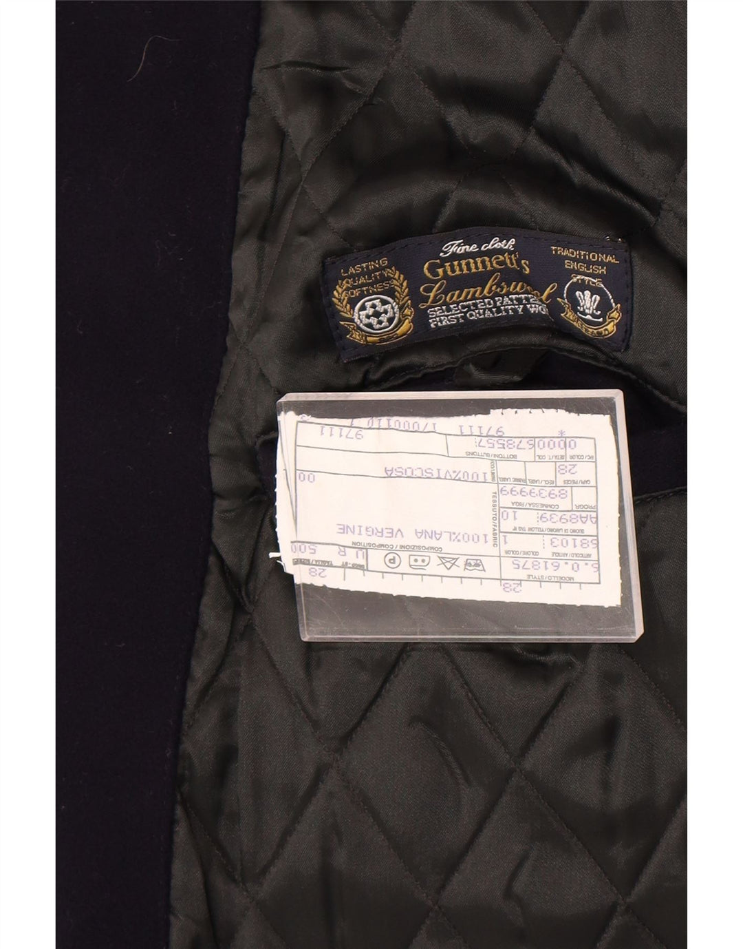 César Manteau Homme UK 42 XL Bleu Marine Laine Vierge