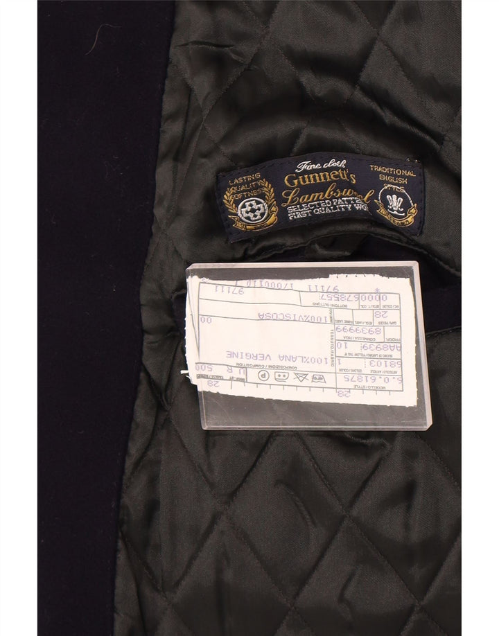 César Manteau Homme UK 42 XL Bleu Marine Laine Vierge