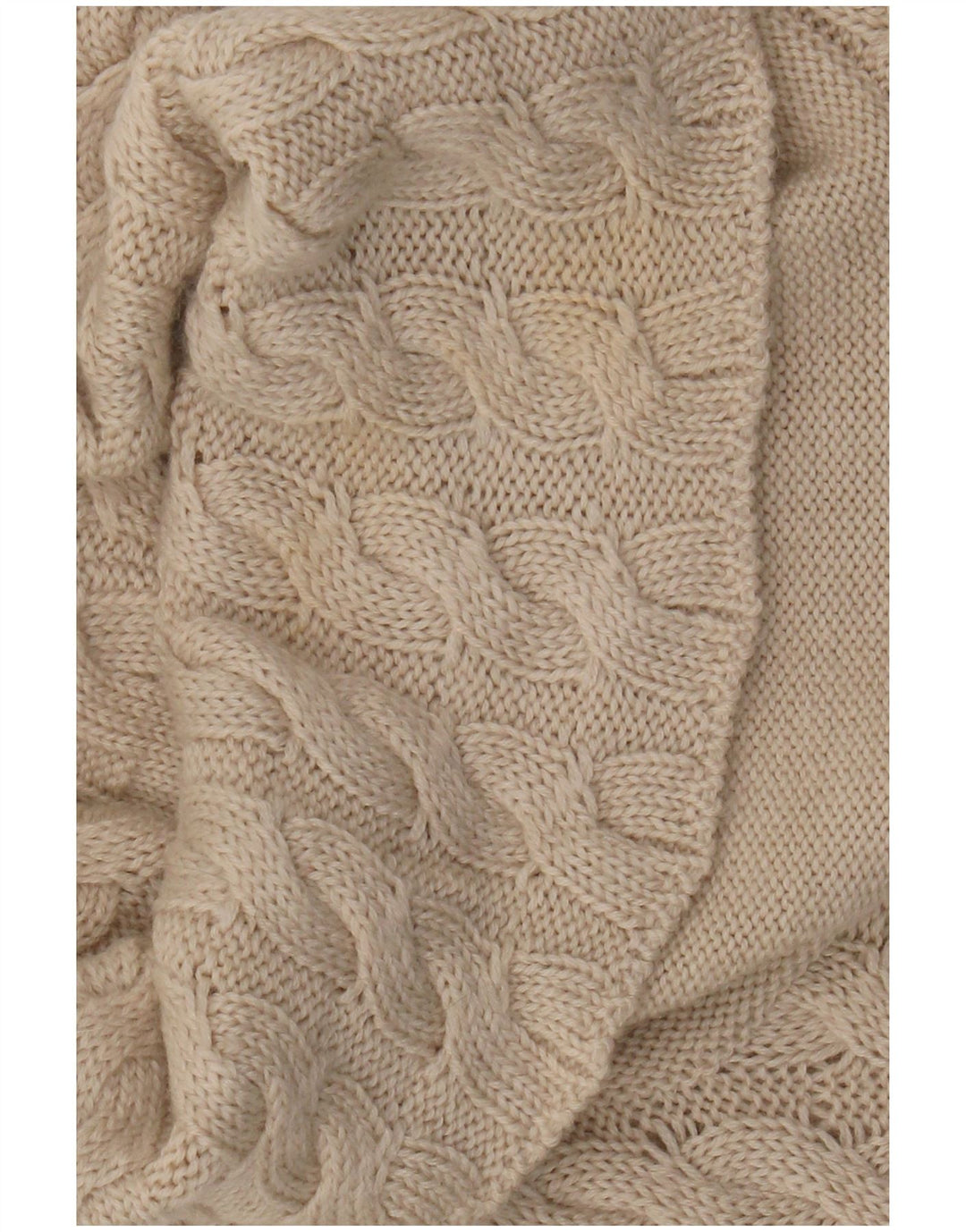 Mariapola Pull col roulé pour femme IT 46 Large laine mérinos beige