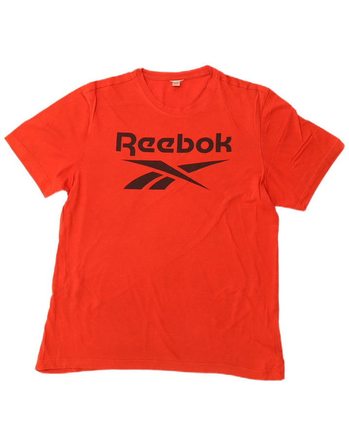 REEBOK T-Shirt Graphique Homme Orange Moyen