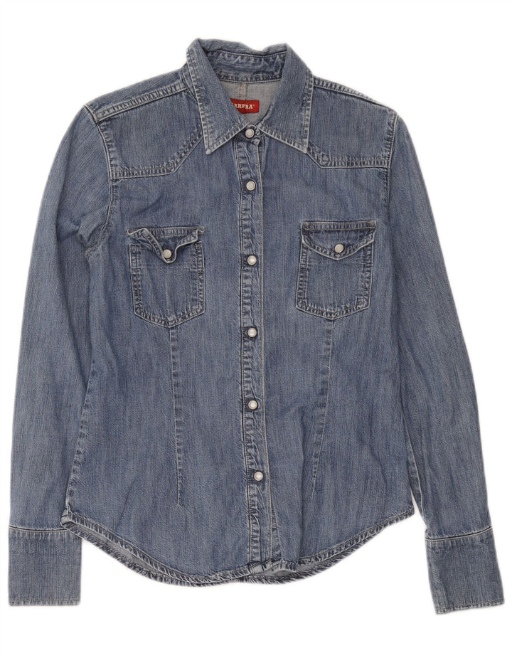 Carrera Chemise en jean pour femme UK 12 Bleu moyen Coton