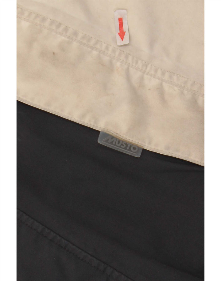 Musto Veste imperméable à capuche pour garçon 9-10 ans Noir Colourblock