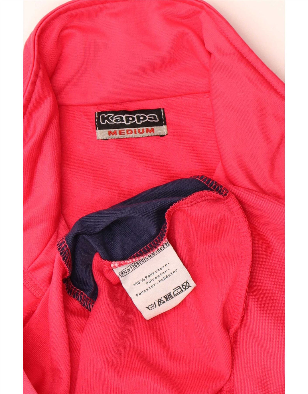 Kappa Veste de survêtement pour femme UK 12 Polyester color block rouge moyen