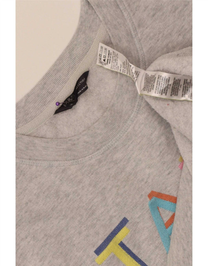 Marks & Spencer Sweat-shirt graphique pour femme UK 16 Grand coton gris