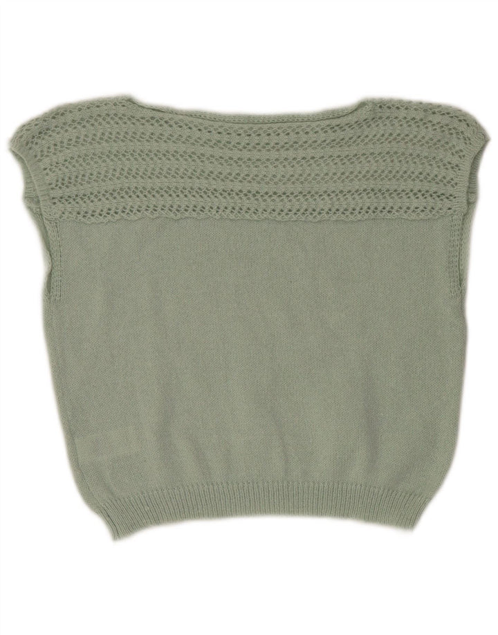 Shein Femme Crop Vest Débardeur UK 44 Vert Moyen Polyester
