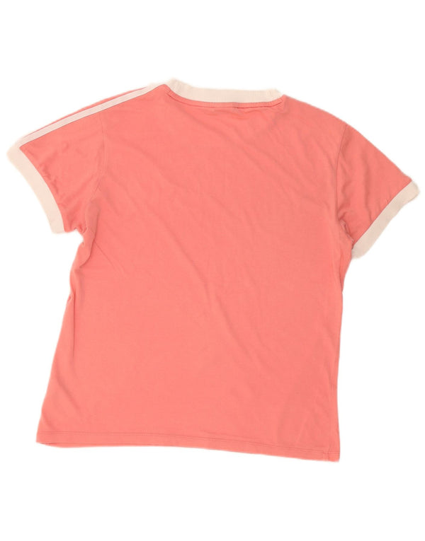 Adidas T-shirt surdimensionné pour femme UK 6 XS en coton color block rose