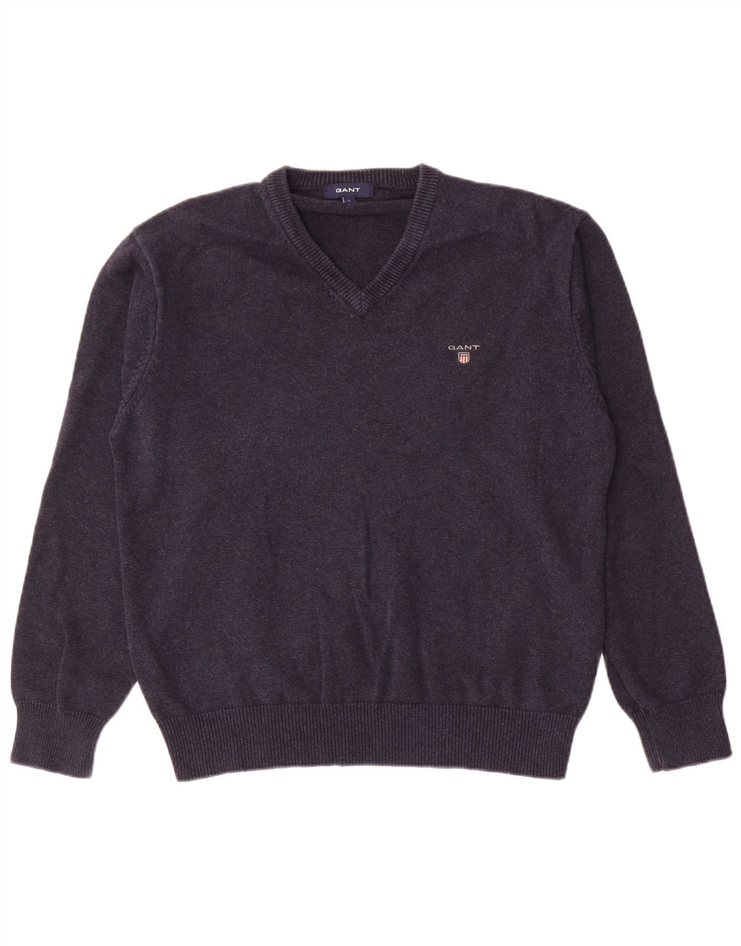 Gant Pull col V pour homme en coton bleu marine Taille L