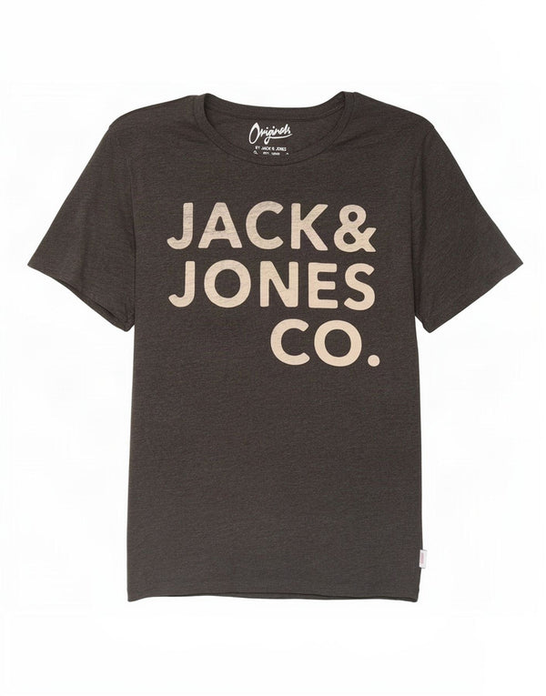 Jack & Jones T-Shirt Graphique Homme Grand Gris Coton
