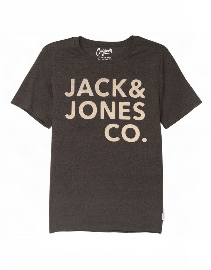 Jack & Jones T-Shirt Graphique Homme Grand Gris Coton