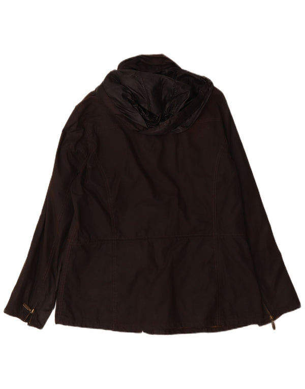 Barbour Veste à capuche en coton ciré pour femme UK 14 Large Marron
