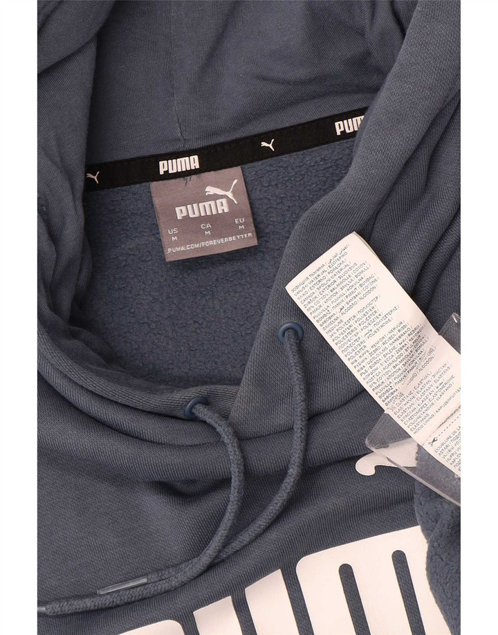 Puma Pull à Capuche Graphique Homme Bleu Moyen Coton