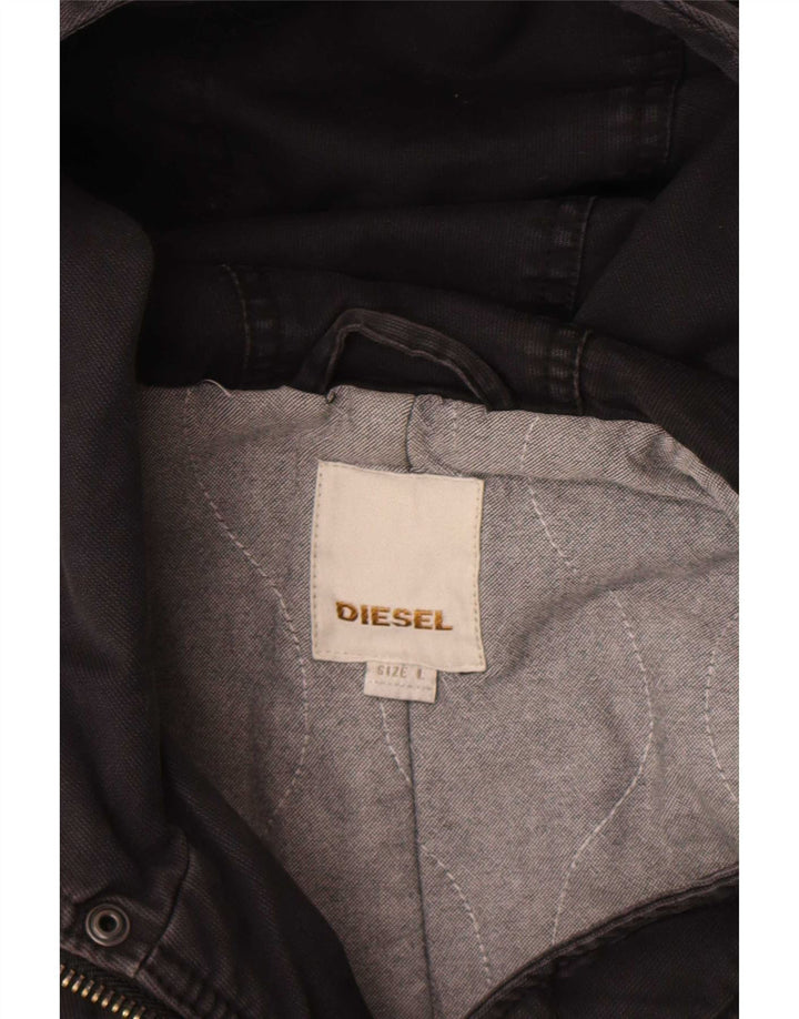 Diesel Parka à capuche pour homme UK 40 Large Noir