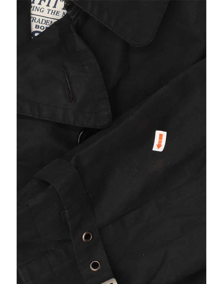 BODEN Trench-Coat Homme UK 40 Large Noir Coton