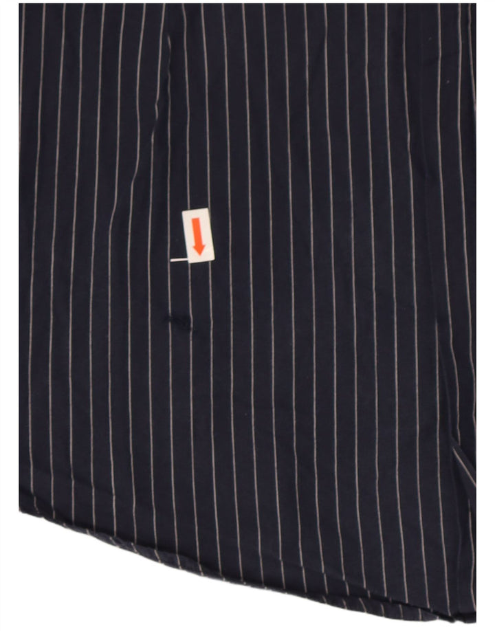 Dolce & Gabbana Chemise Homme Taille 40 15 3/4 Medium Navy Blue Pinstripe