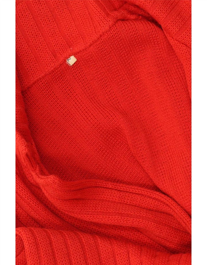 vintage Femme Cardigan Pull UK 16 Grand Rouge