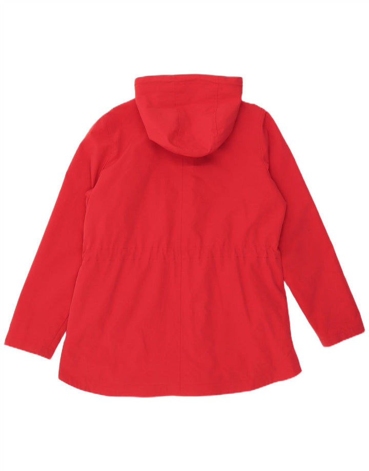 Fat Face Veste Parka à capuche pour femme UK 14 Large Rouge Polyester