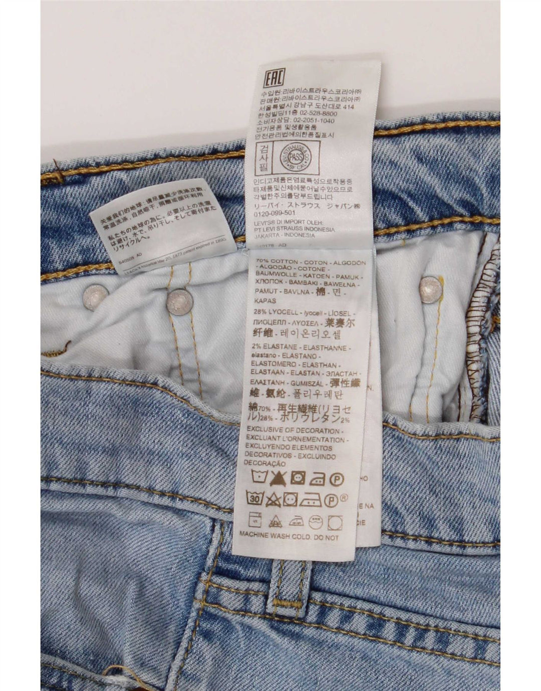 Levi's Jean Slim 511 Homme Bleu W31 L30 Coton