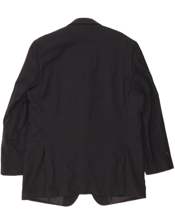 Michael Kors Veste blazer longue à 2 boutons pour homme UK 46 3XL Laine noire