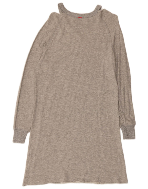 Replay Robe pull sweat-shirt à manches longues pour femme UK 10 Small Gris Coton