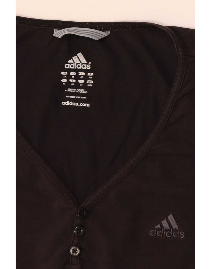 Adidas T-shirt pour femme UK 14 Noir moyen