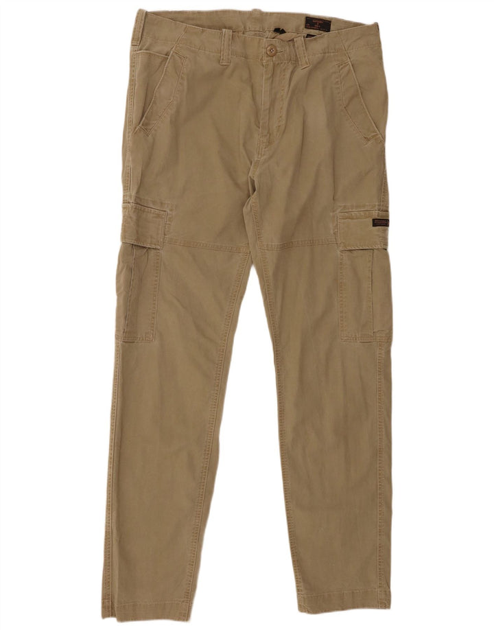 Superdry Pantalon Cargo Slim W34 L34 Kaki Coton Homme