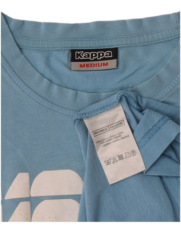 Kappa T-Shirt Graphique Homme Bleu Moyen Coton