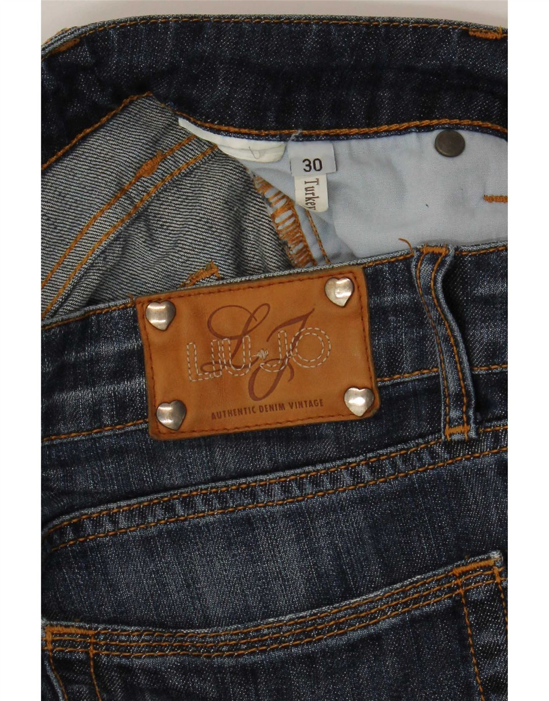 Liu Jo Femme Jean Court W30 L24 Bleu Marine