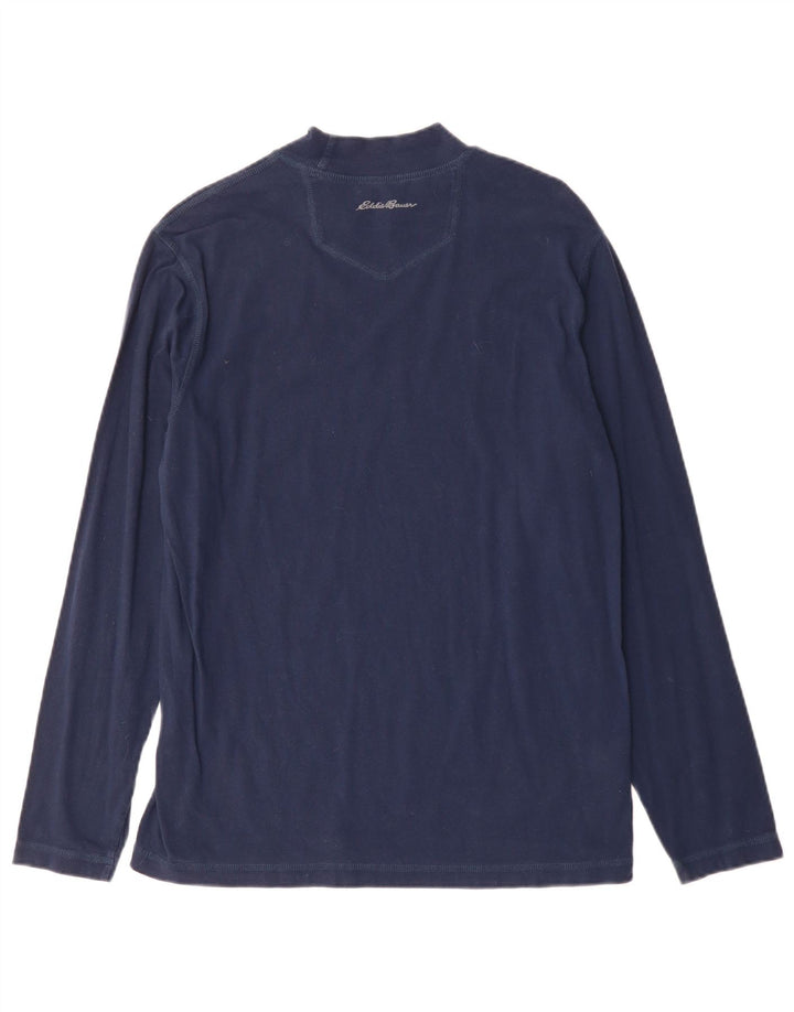 Eddie Bauer Haut à manches longues pour homme en coton bleu marine moyen