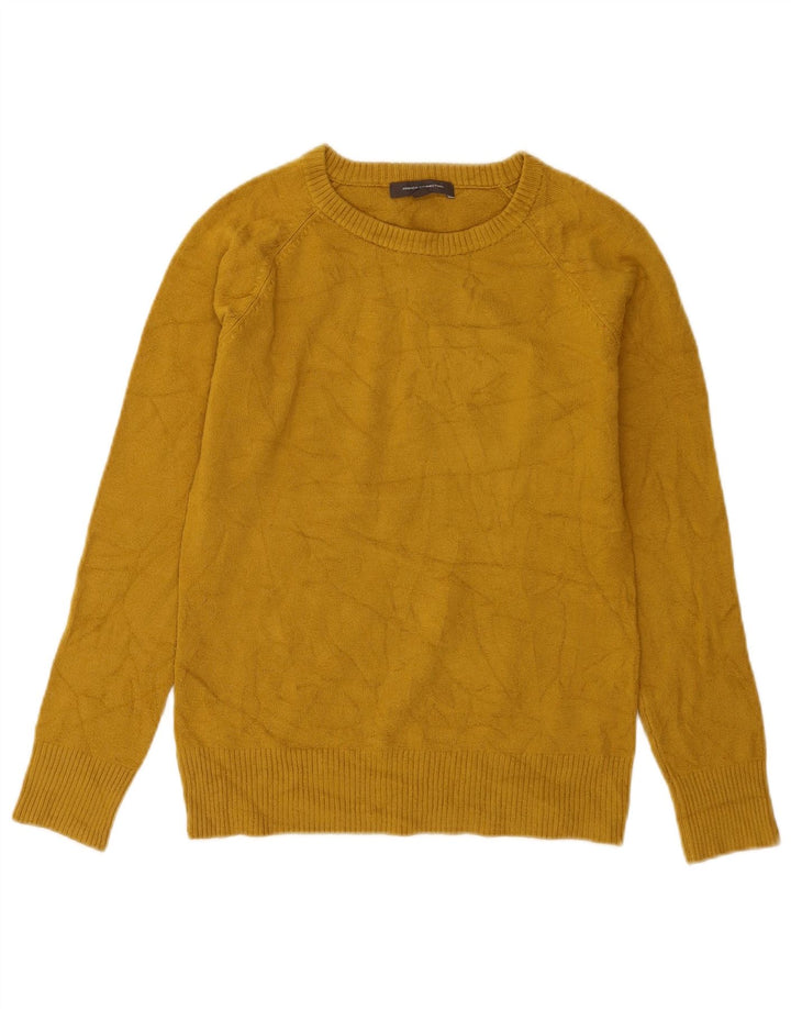 French Connection Pull col bateau pour femme UK 12 Jaune moyen
