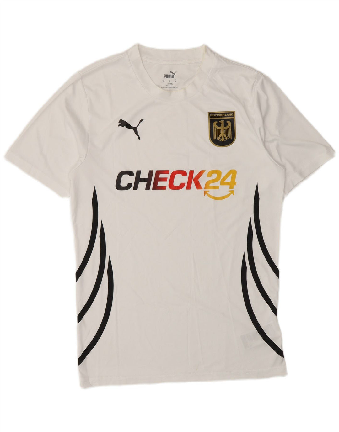 Puma T-Shirt Deutschland Graphic Homme Petit Blanc Rayé Polyester