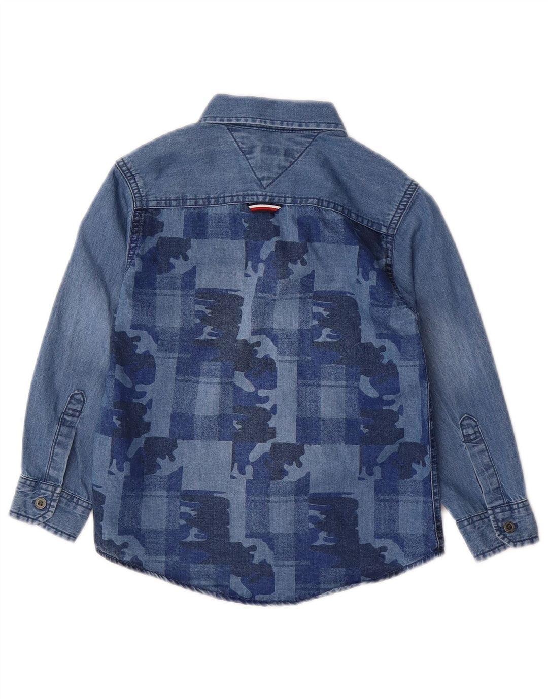 TOMMY HILFIGER Chemise en jean garçon 3-4 ans Bleu Camouflage Coton