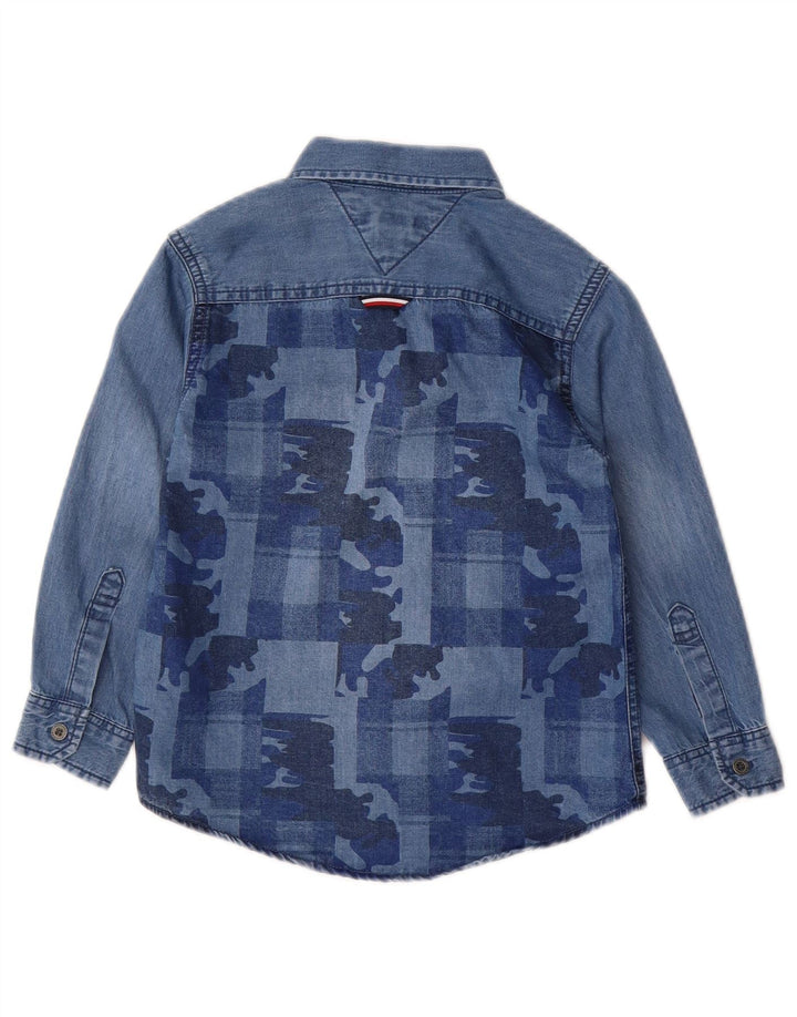 TOMMY HILFIGER Chemise en jean garçon 3-4 ans Bleu Camouflage Coton