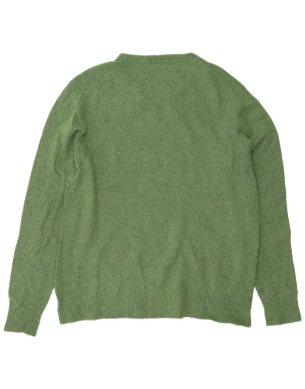 Superdry Pull ras du cou pour homme en laine d'agneau verte Large