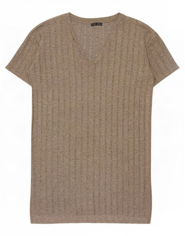 Zara Robe basique pour femme UK 44 Gris moyen moucheté