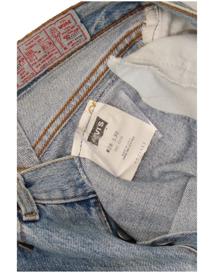 LEVI'S Womens 501 Tapered Jeans W28 L30 Blue Cotton