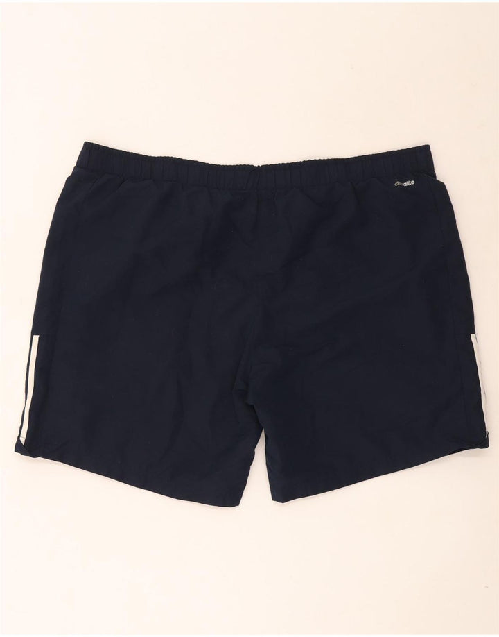 Adidas Short de sport Climalite pour homme 2XL Bleu marine Polyester