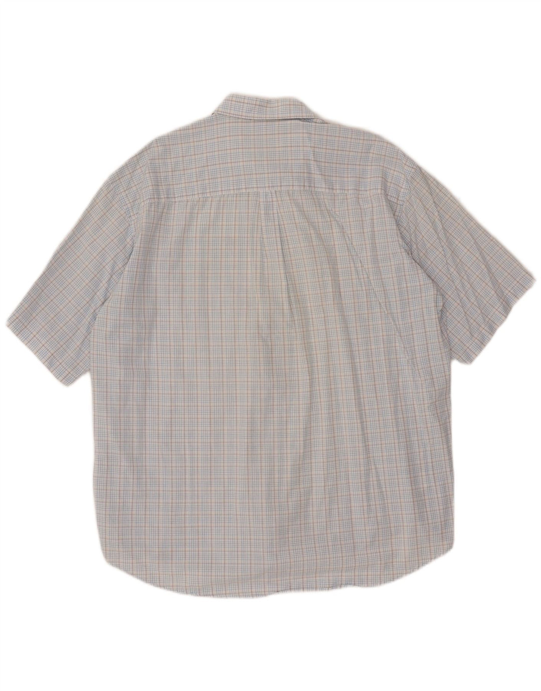 ASICS Chemise à manches courtes pour homme 2XL en coton à carreaux bleu