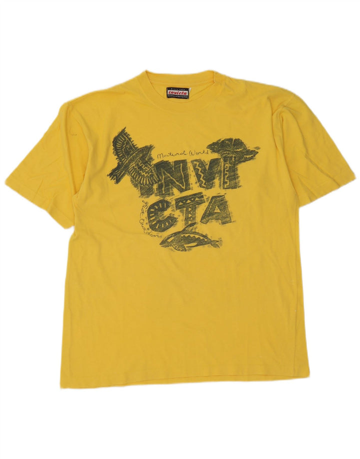Invicta T-shirt graphique pour homme en coton jaune petit
