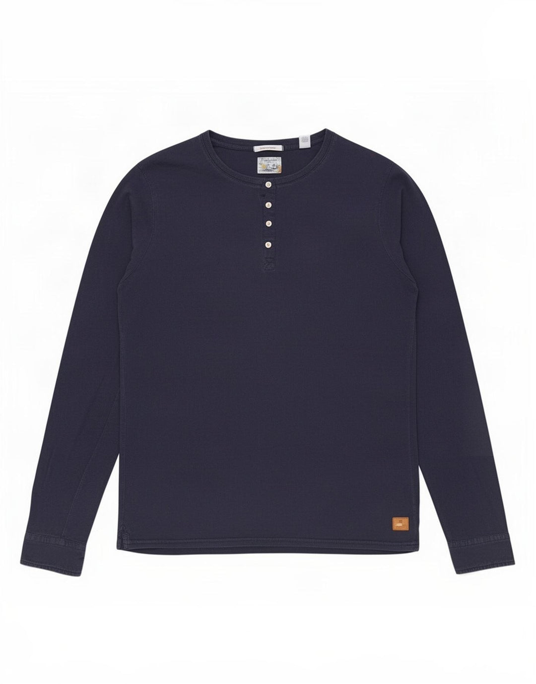Scotch & Soda Haut à Manches Longues Homme Bleu Marine Large Coton