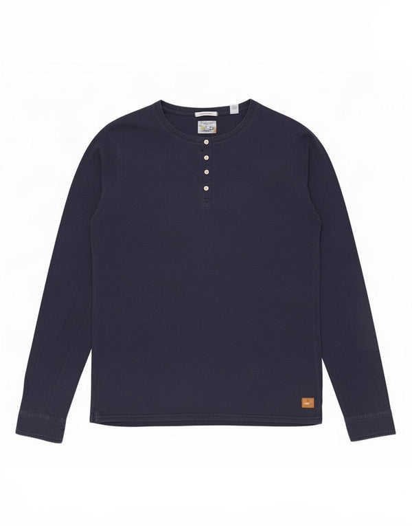 Scotch & Soda Haut à Manches Longues Homme Bleu Marine Large Coton